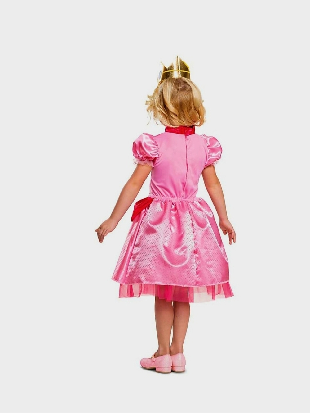 New Princess Peach Costume Dress Nintendo Super Mario Bros Dress Up Girls Outfit - Picture 2 of 9